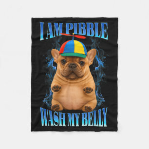 I Am Bble Wash My Belly Funny Bble Kids Youth Mom  Fleece Blanket