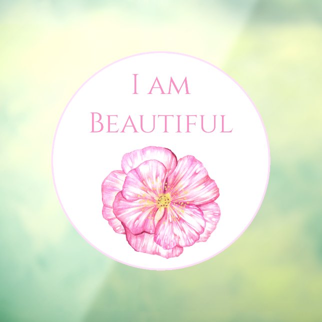 I am Beautiful Floral Pink  (Sheet 3)