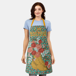 "I am Beautiful" Punny Customizable Floral Apron