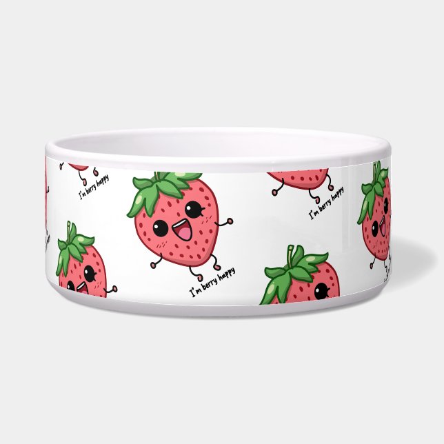 I am Berry Happy cute kawaii strawberry jumping (Front)