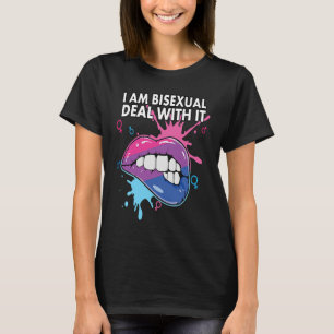 I Am Bisexual Deal With It Bisexual Pride Bisexual T-Shirt