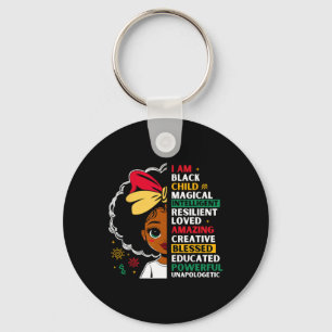 I Am Black Child Black History Month Juneteenth Af Key Ring
