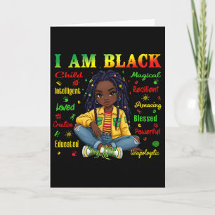 I Am Black Child History Month African American Ki Card