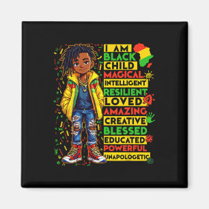 I Am Black Child History Month African American Ki Magnet