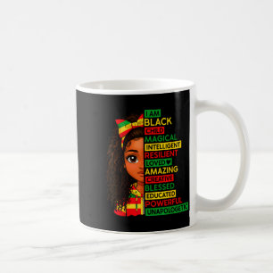 I Am Black Child History Month African Girls Women Coffee Mug