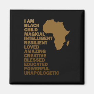 I Am Black Child Magical Black History Month Kids Magnet