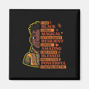 I Am Black Child Magical Intelligent History Month Magnet