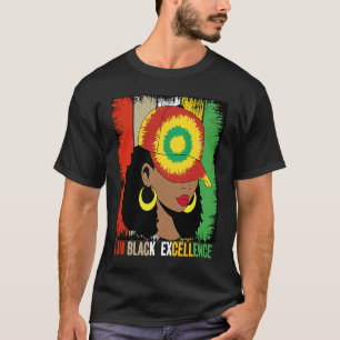 I Am Black Excellence Melanin Women Black Month Hi T-Shirt