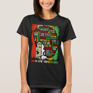 I Am Black Excellence Melanin Women Black Month Hi T-Shirt