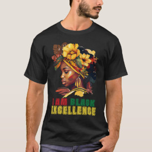 I Am Black Excellence Melanin Women Black Month Hi T-Shirt