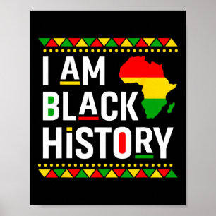 I Am Black Hisotry Black History Month Pride Mens Poster