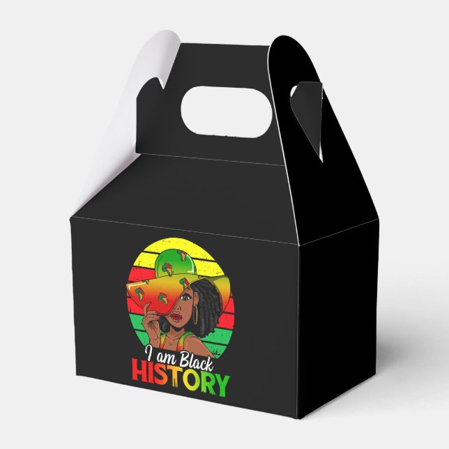 I Am Black History African America Favour Box (Front Side)