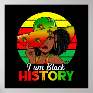 I Am Black History African America Poster