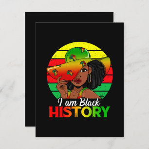 I Am Black History African America RSVP Card