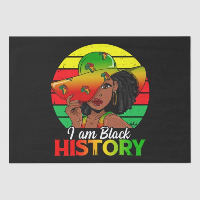 I Am Black History African America Tissue Paper (Front)