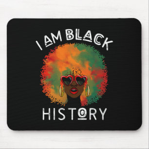 I Am Black History African-american Melanin Queen Mouse Pad