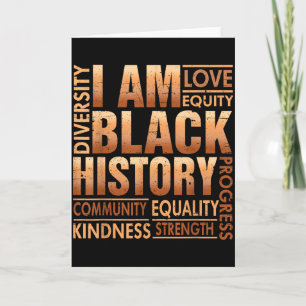 I Am Black History African American Men Boy Kid Card
