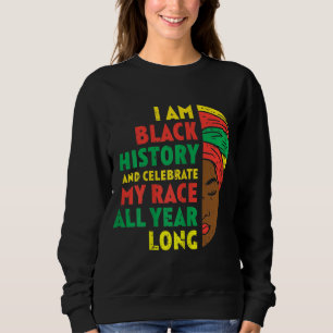 I Am Black History African American Woman Kente Me Sweatshirt