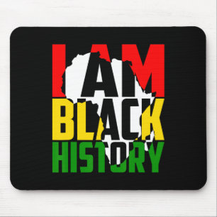 I Am Black History - African Civil Rights - Junete Mouse Pad