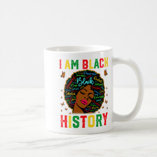 I Am Black History Afro African American Women Ret Coffee Mug