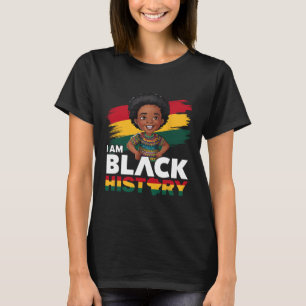 I Am Black History Afro Boy Little Melanin Prince T-Shirt