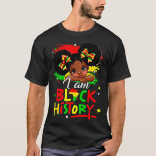 I Am Black History Afro Girl Little Melanin Prince T-Shirt