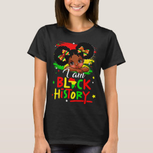 I Am Black History Afro Girl Little Melanin Prince T-Shirt