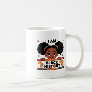I Am Black History Afro Little Girl African Americ Coffee Mug
