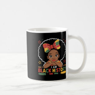 I Am Black History Afro Little Girl African Americ Coffee Mug