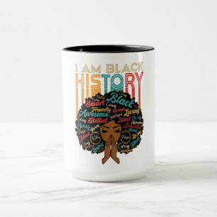 I Am Black History Afro Reflection Design  Mug