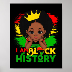 I Am Black History Bhm Black Pride Black Melanin G Poster