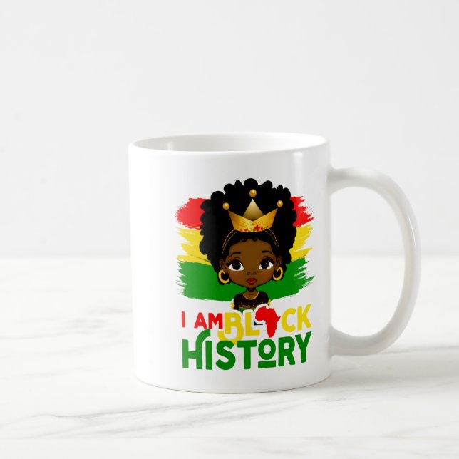 I Am Black History Black History African American  Coffee Mug (Right)