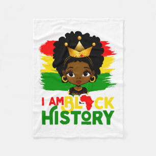 I Am Black History Black History African American Fleece Blanket