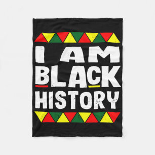 I Am Black History Black History Month Africa Prid Fleece Blanket