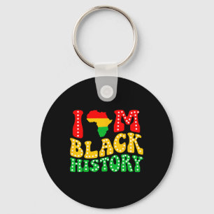 I Am Black History Black History Month African Ame Key Ring