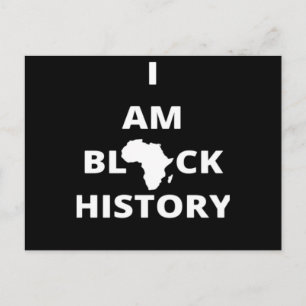I Am Black History - Black History Month Classic Holiday Postcard