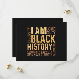 I Am Black History Black History Month Gift Africa Save The Date