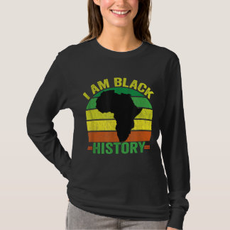 I AM BLACK HISTORY - Black Month History Retro Vin T-Shirt