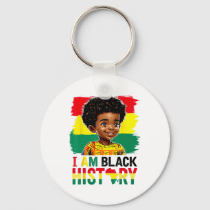 I Am Black History Boys Men Patriotic African Amer Key Ring