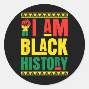 I Am Black History  Classic Round Sticker
