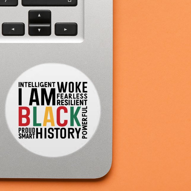 I Am Black History Classic Round Sticker (Creator Uploaded)