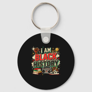 I Am Black History Culture Pride Design Key Ring