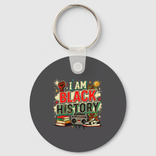 I Am Black History Culture Pride Design Key Ring