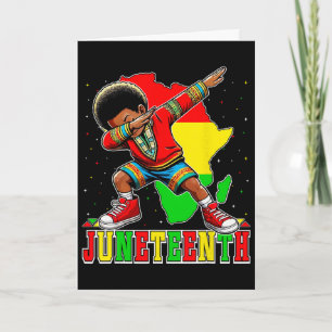 I Am Black History Dabbing Kid Juneteenth Kids Boy Card