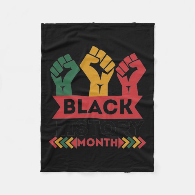 I Am Black History  Fleece Blanket (Front)