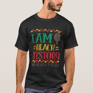 I Am Black History Future Melanin King Kids Black T-Shirt