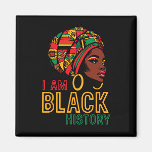 I Am Black History Girl African American Juneteent Magnet