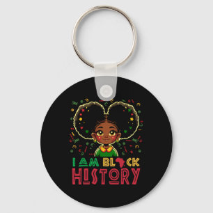 I Am Black History Girls Black History Month Key Ring
