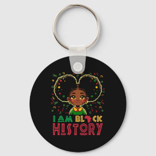 I Am Black History Girls Black History Month Key Ring