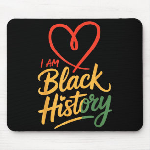 I am black history heart month pride men women mouse pad